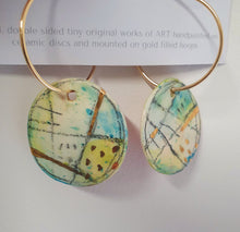 Load image into Gallery viewer, Double sided 'Wear Your Art' Drop Earrings
