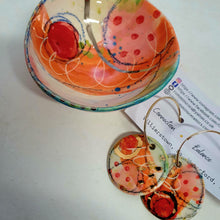 Load image into Gallery viewer, Double Sided Ceramic Hoop Earrings. 'Wear Your Art'