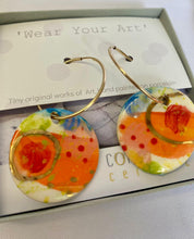 Load image into Gallery viewer, Double sided 'Wear Your Art' Drop Earrings