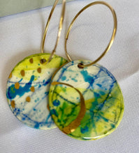 Load image into Gallery viewer, Double sided 'Wear Your Art' Drop Earrings