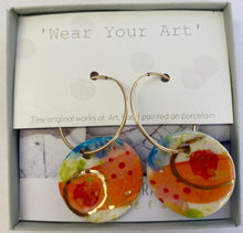 Load image into Gallery viewer, Double sided 'Wear Your Art' Drop Earrings
