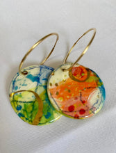 Load image into Gallery viewer, Double sided 'Wear Your Art' Drop Earrings