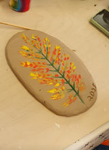 Load image into Gallery viewer, Floral Pottery Plaque workshop
