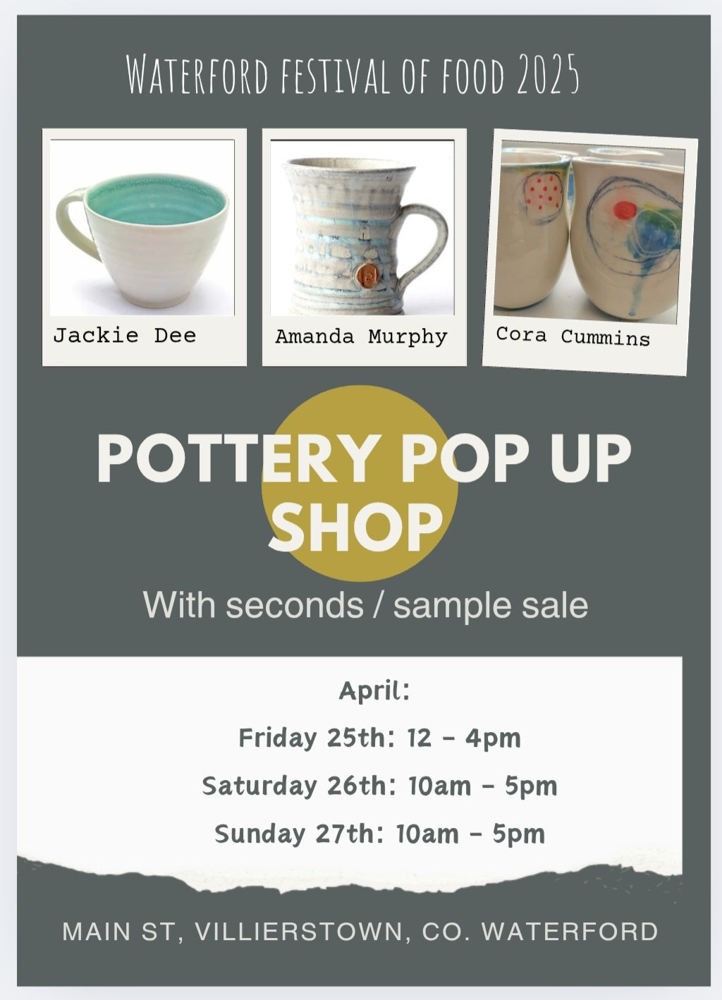 Waterford Festival of Food Pottery Pop Up Shop